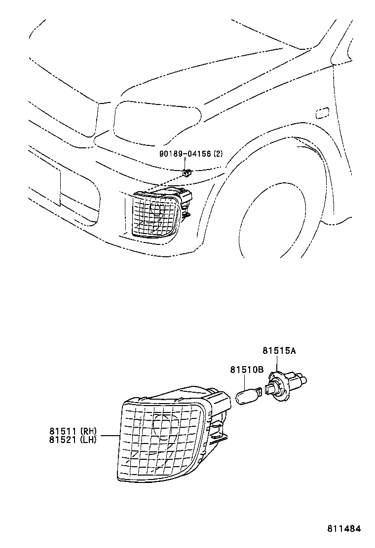  RAV4 J L |  FRONT TURN SIGNAL LAMP
