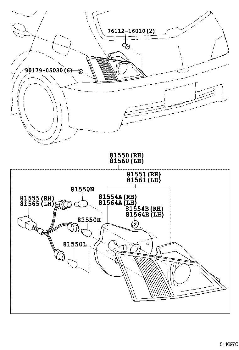  WILL VS |  REAR COMBINATION LAMP