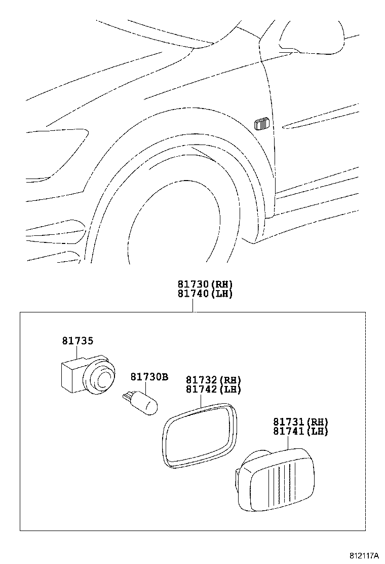 VOLTZ |  SIDE TURN SIGNAL LAMP OUTER MIRROR LAMP