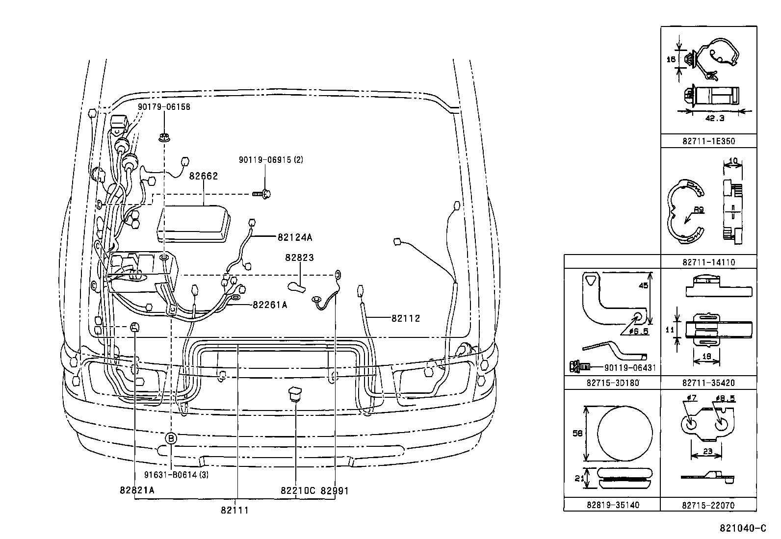  HILUX |  WIRING CLAMP