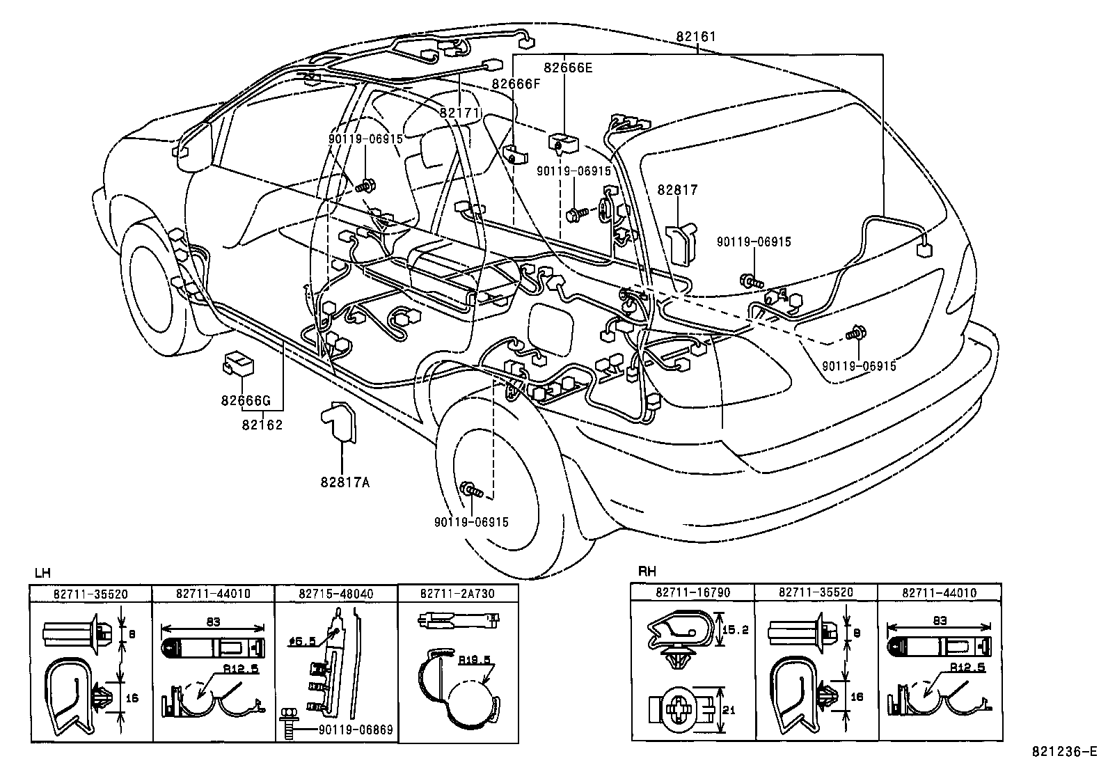  HARRIER |  WIRING CLAMP