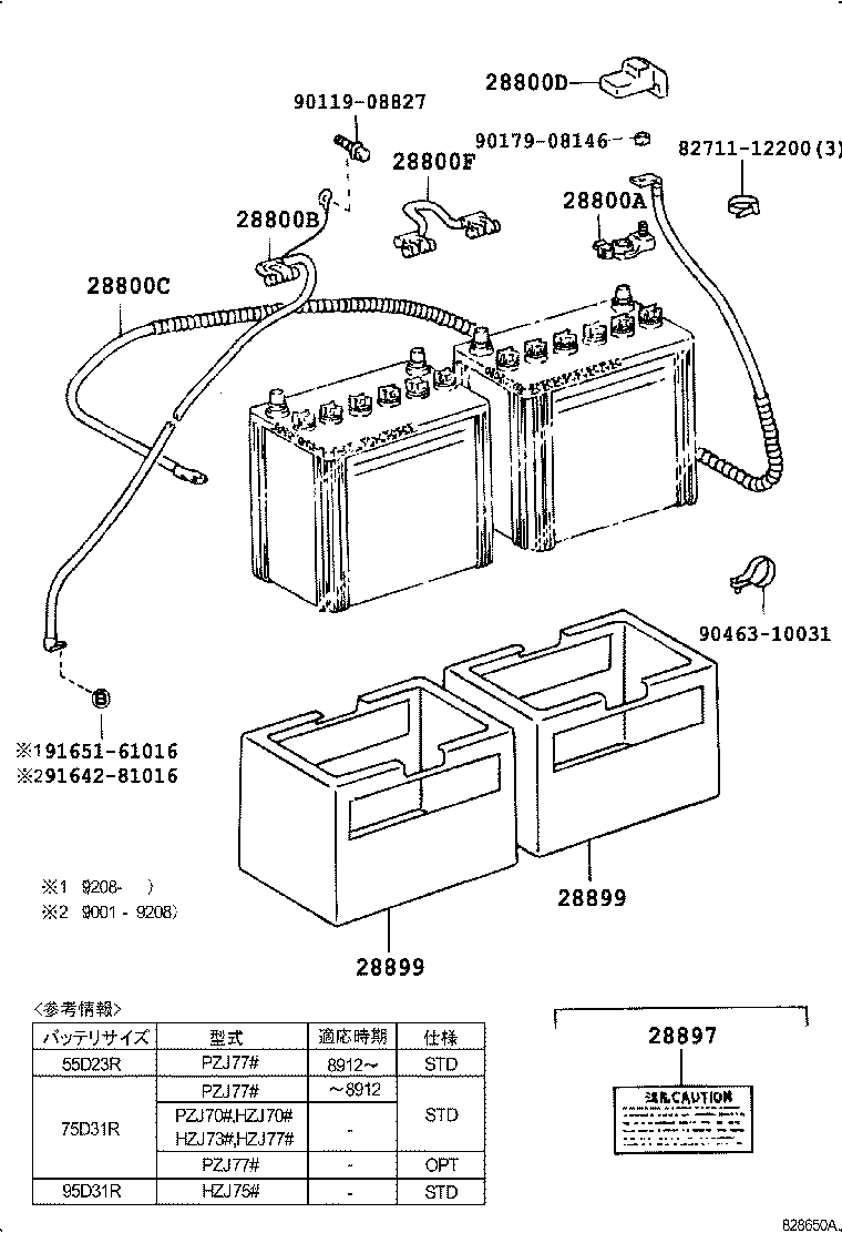  LAND CRUISER S T H T |  BATTERY BATTERY CABLE