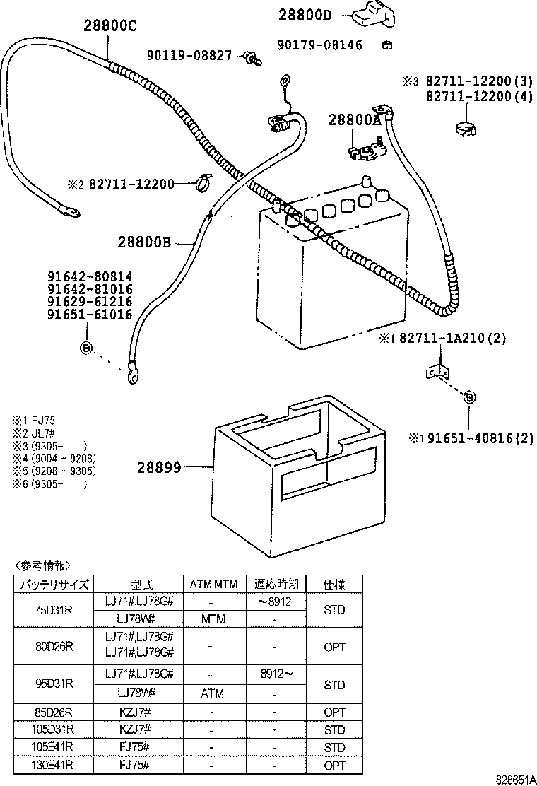  LAND CRUISER S T H T |  BATTERY BATTERY CABLE