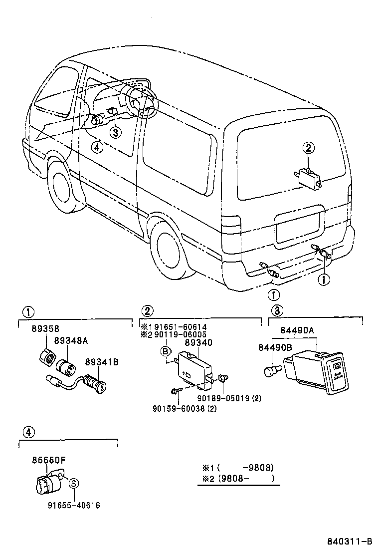  HIACE REGIUSACE |  CLEARANCE BACK SONAR