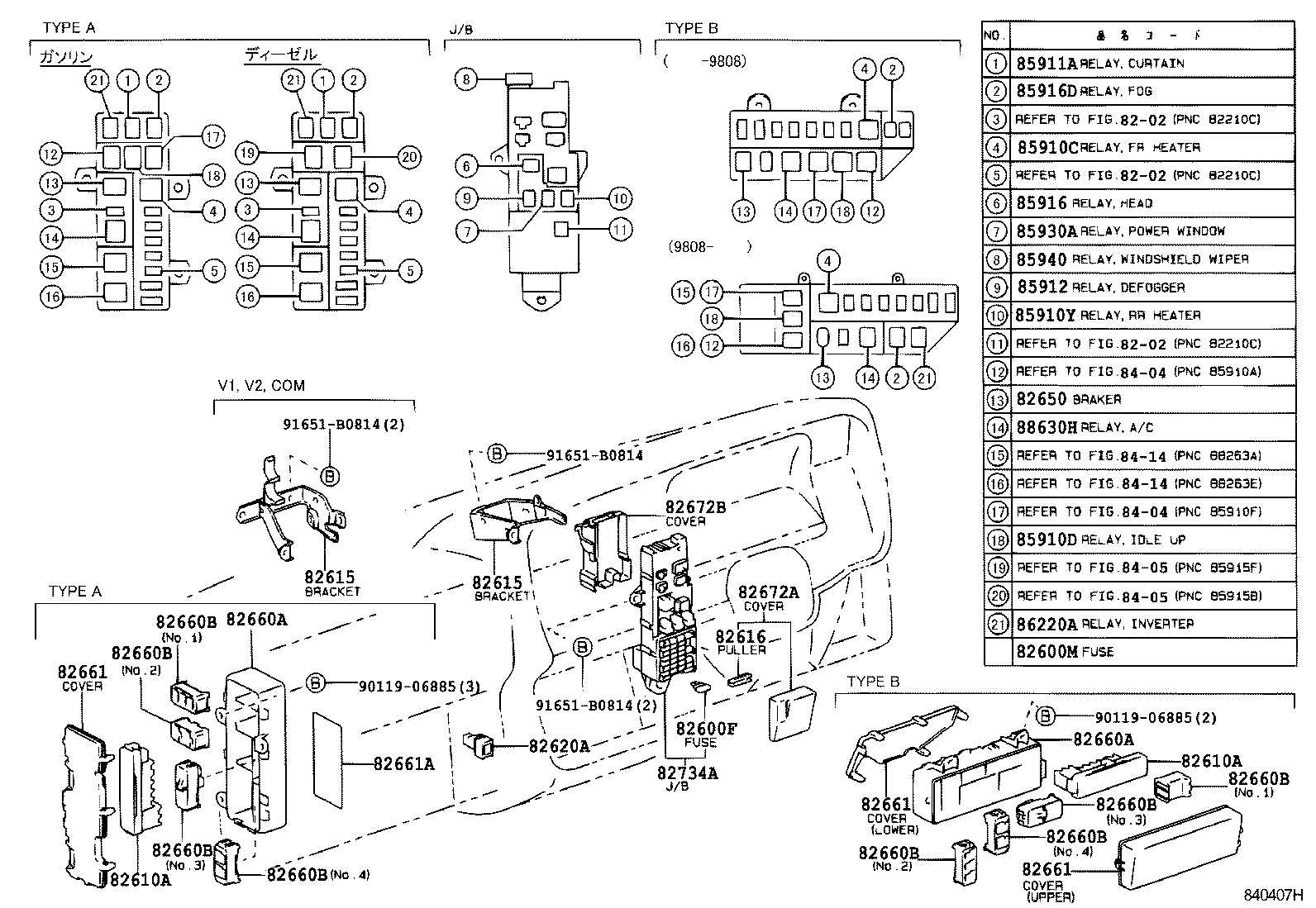  HIACE REGIUSACE |  SWITCH RELAY COMPUTER