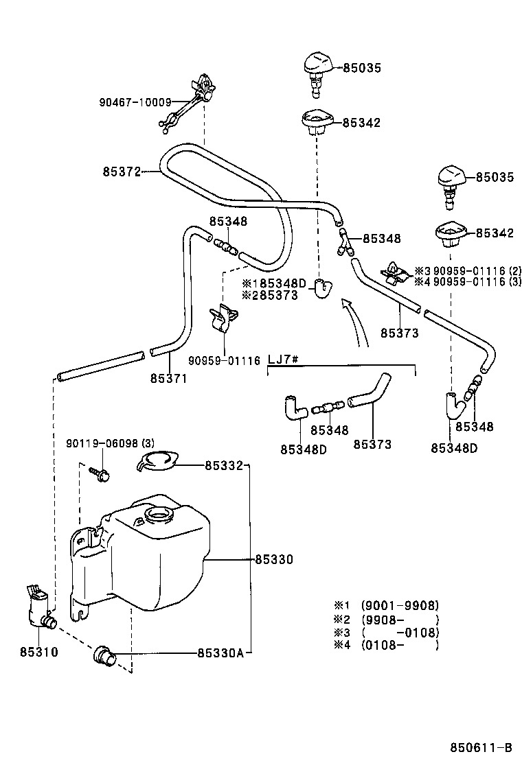  LAND CRUISER S T H T |  WINDSHIELD WASHER
