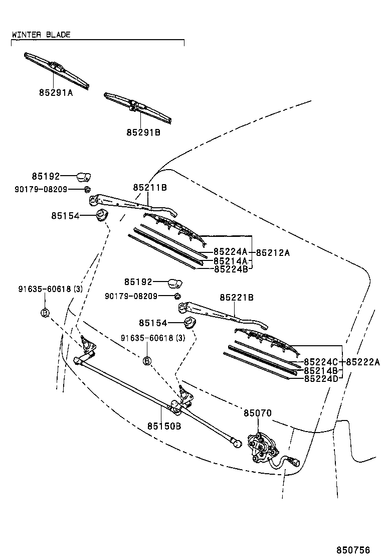  DYNA 200 TOYOACE G25 |  WINDSHIELD WIPER