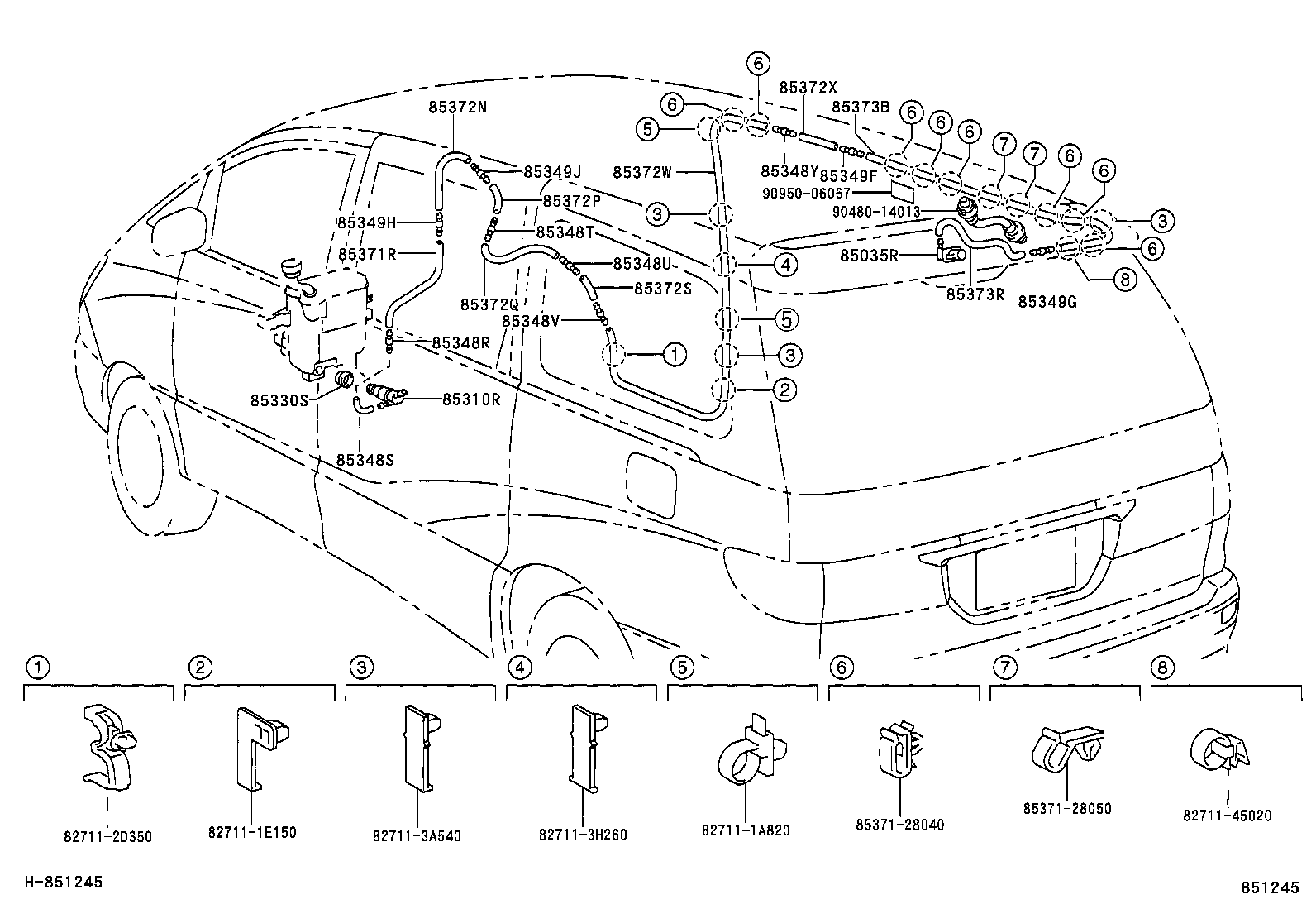  ESTIMA T L |  REAR WASHER
