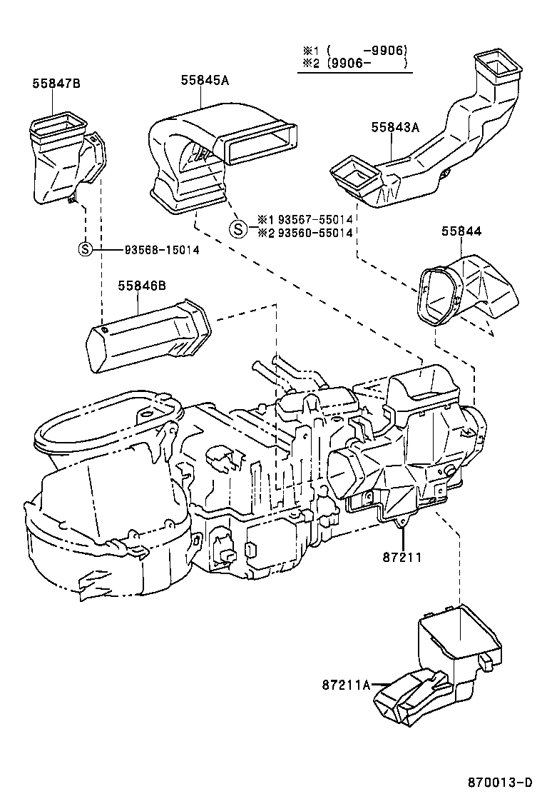  LAND CRUISER PRADO |  HEATING AIR CONDITIONING CONTROL AIR DUCT