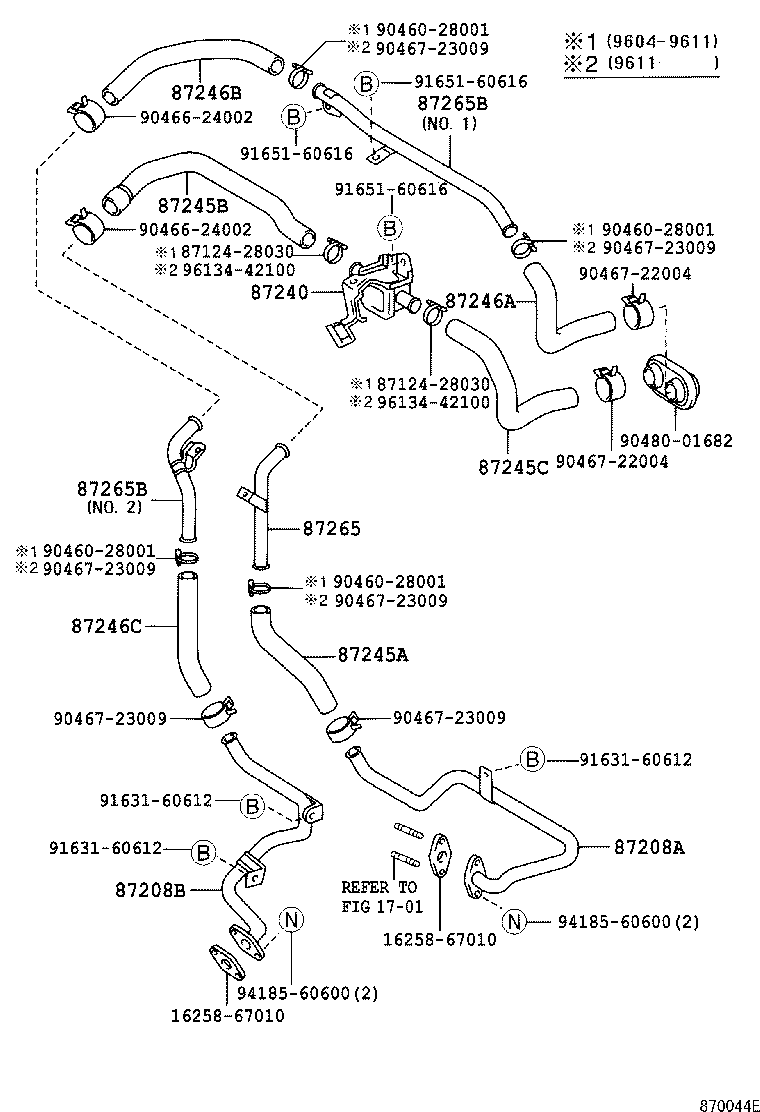  LAND CRUISER PRADO |  HEATING AIR CONDITIONING WATER PIPING