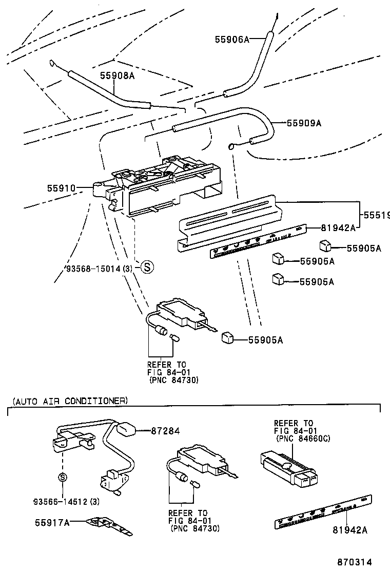  CORSA TERCEL |  HEATING AIR CONDITIONING CONTROL AIR DUCT