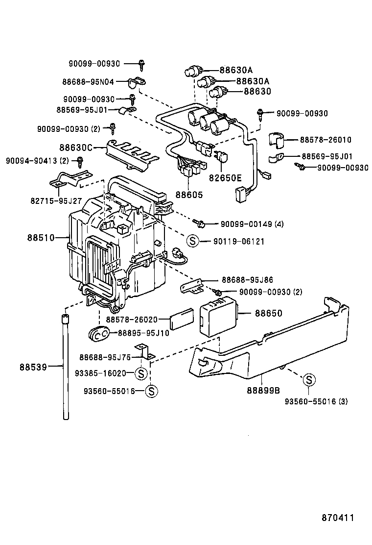  HIACE REGIUSACE |  HEATING AIR CONDITIONING COOLER UNIT