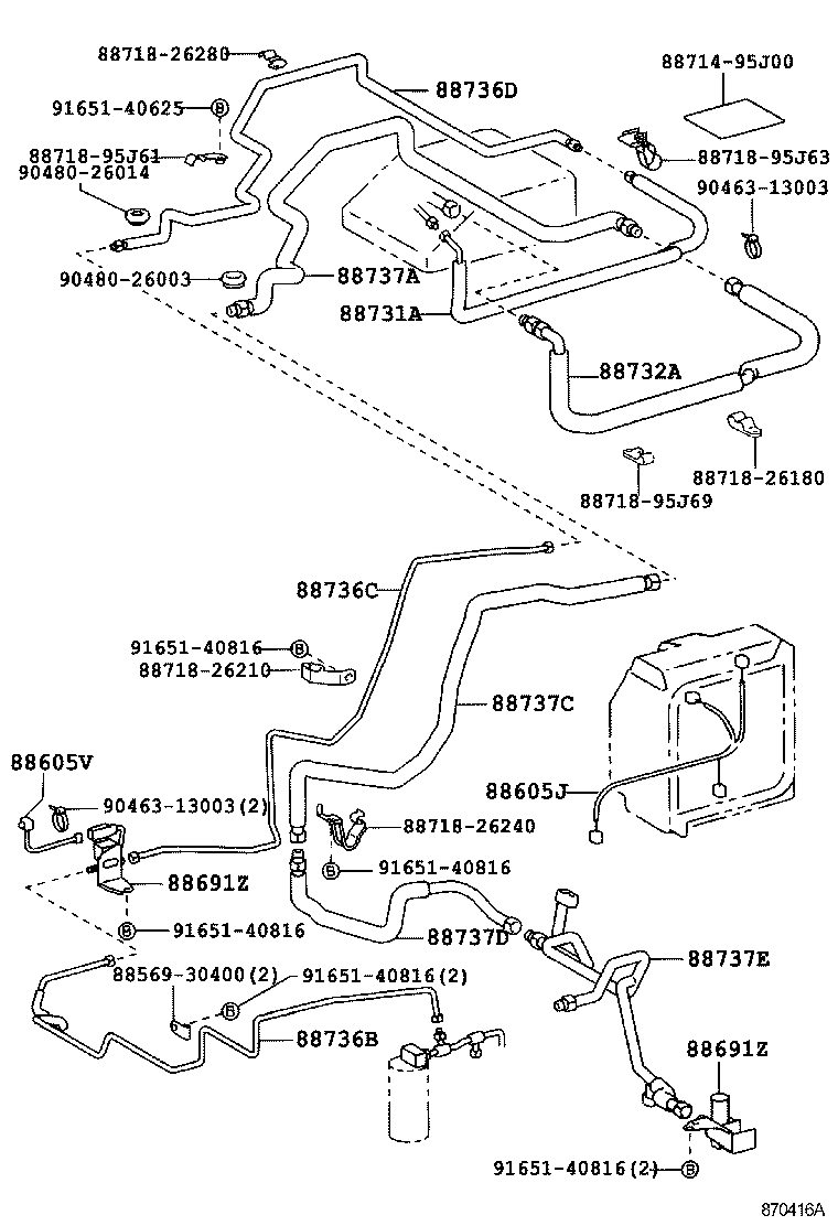  HIACE REGIUSACE |  HEATING AIR CONDITIONING COOLER PIPING