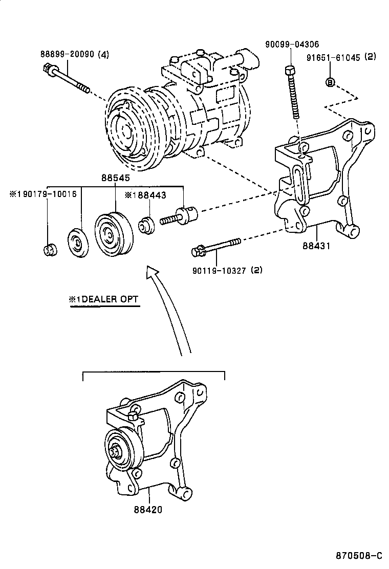  HIACE REGIUSACE |  HEATING AIR CONDITIONING COMPRESSOR