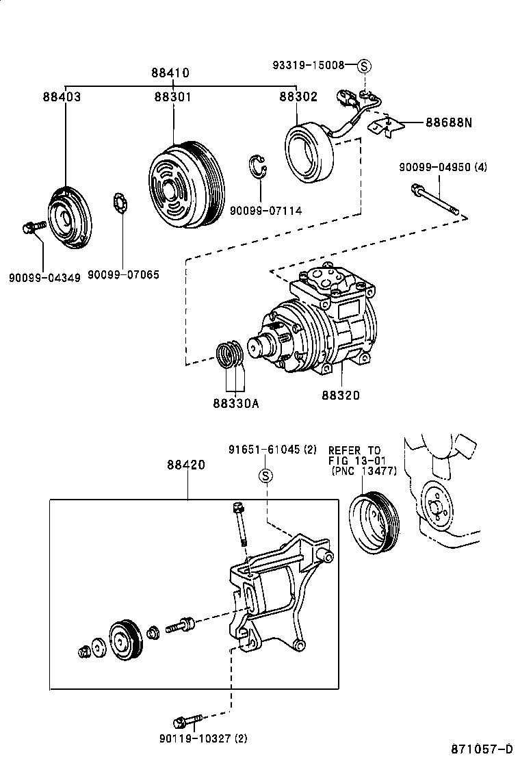  REGIUS TOURING HIACE |  HEATING AIR CONDITIONING COMPRESSOR