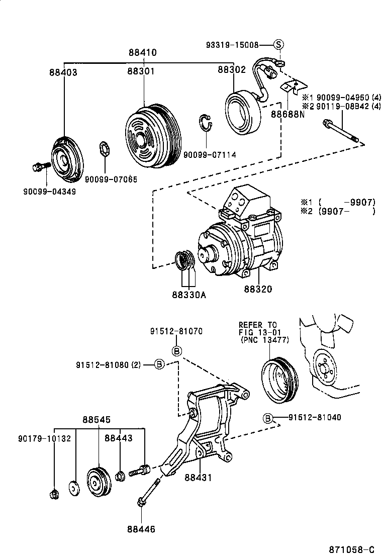  REGIUS TOURING HIACE |  HEATING AIR CONDITIONING COMPRESSOR