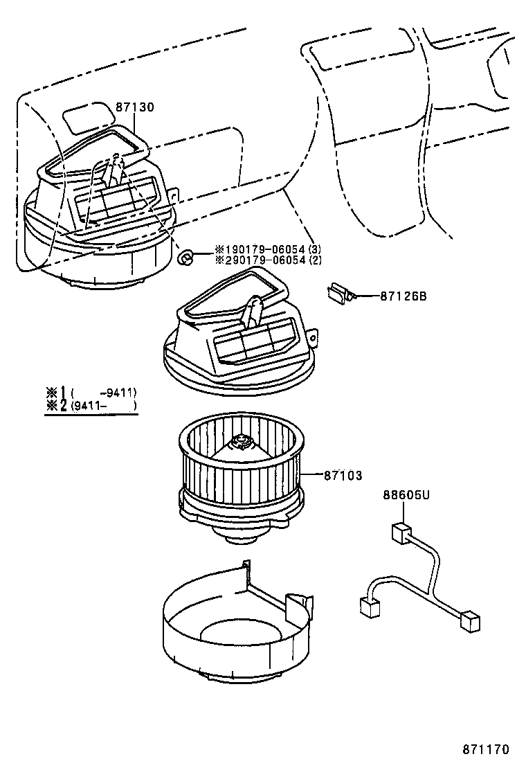  LVN CRE TRN MRN |  HEATING AIR CONDITIONING HEATER UNIT BLOWER