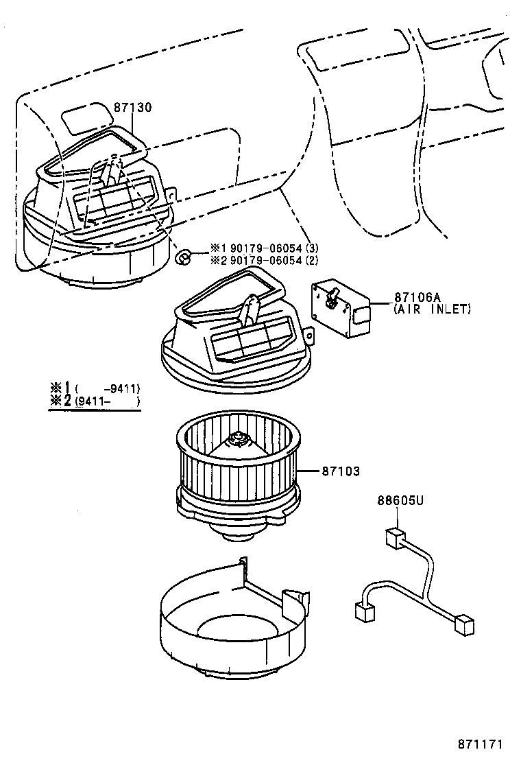  LVN CRE TRN MRN |  HEATING AIR CONDITIONING HEATER UNIT BLOWER