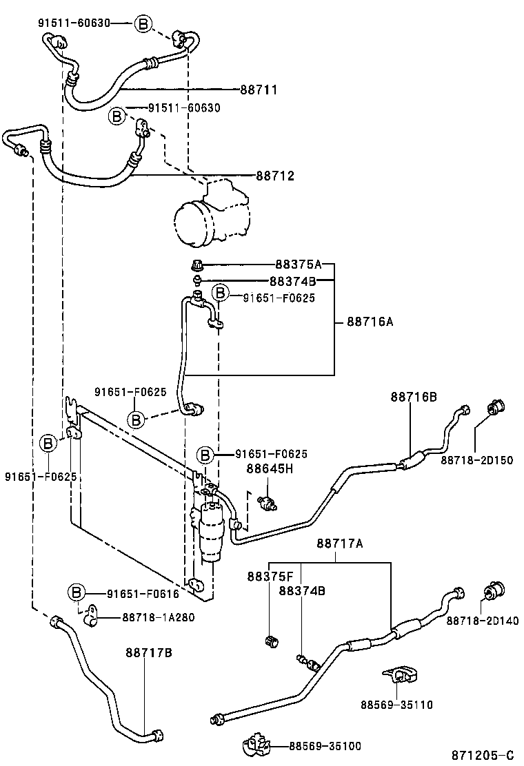  LAND CRUISER PRADO |  HEATING AIR CONDITIONING COOLER PIPING