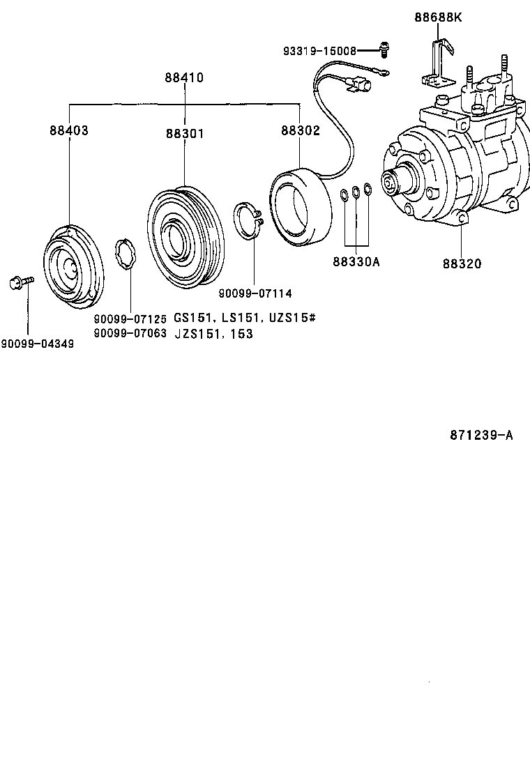  CROWN CROWN MAJESTA |  HEATING AIR CONDITIONING COMPRESSOR