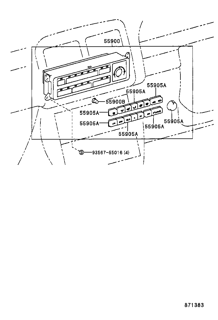  CAMRY VISTA |  HEATING AIR CONDITIONING CONTROL AIR DUCT