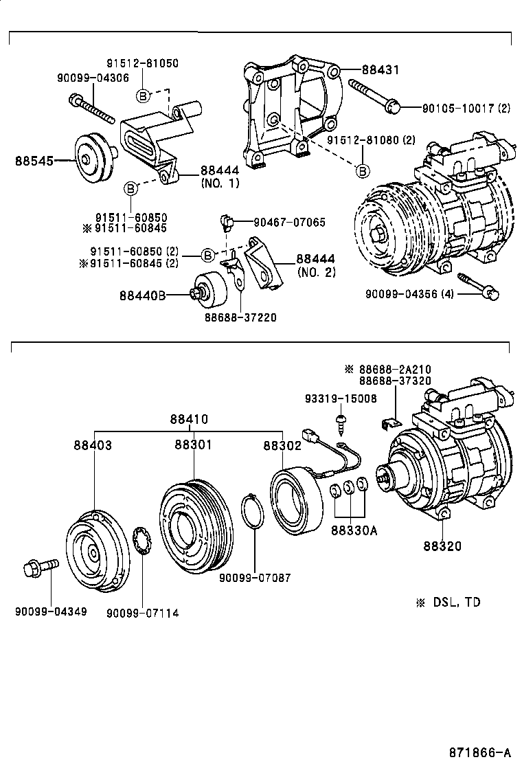  DYNA 200 TOYOACE G25 |  HEATING AIR CONDITIONING COMPRESSOR