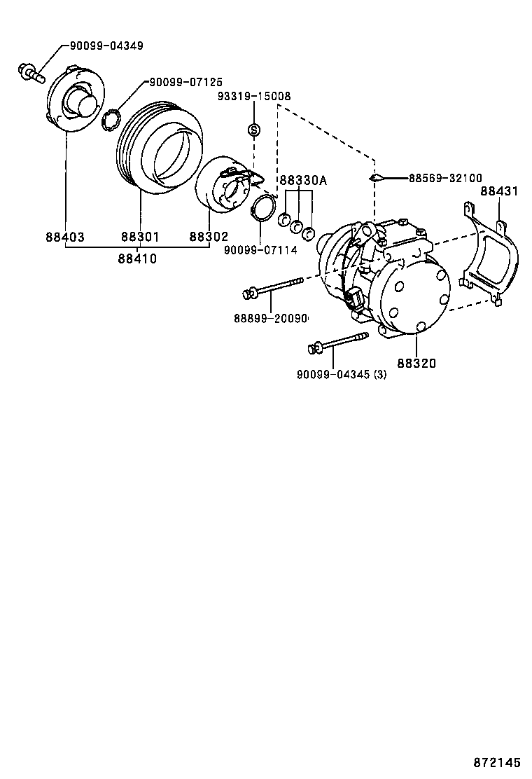  CAMRY VISTA |  HEATING AIR CONDITIONING COMPRESSOR