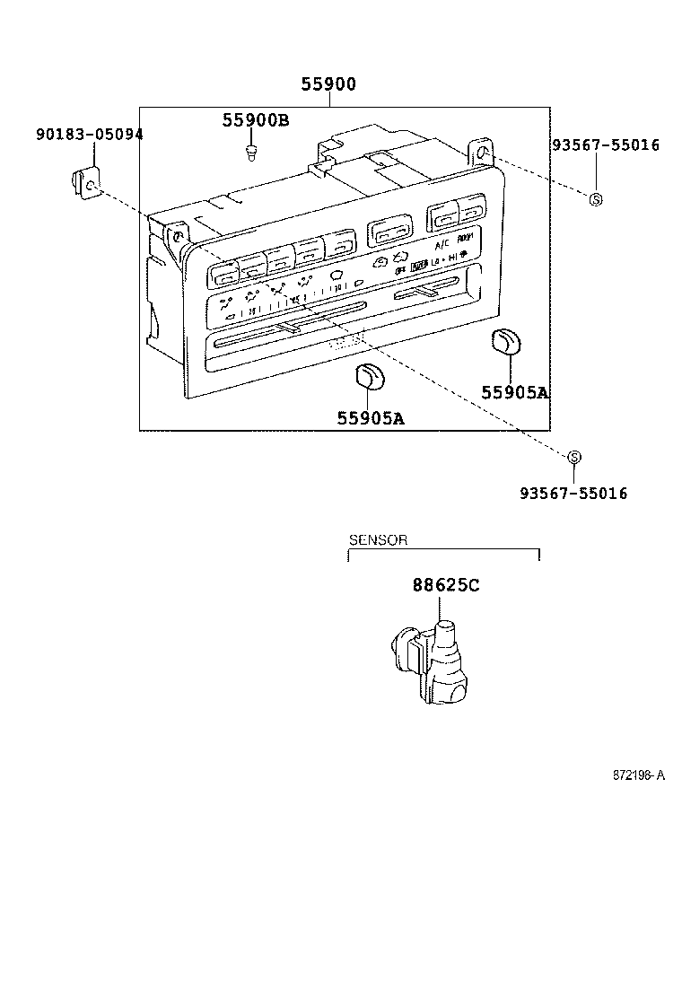  STARLET |  HEATING AIR CONDITIONING CONTROL AIR DUCT