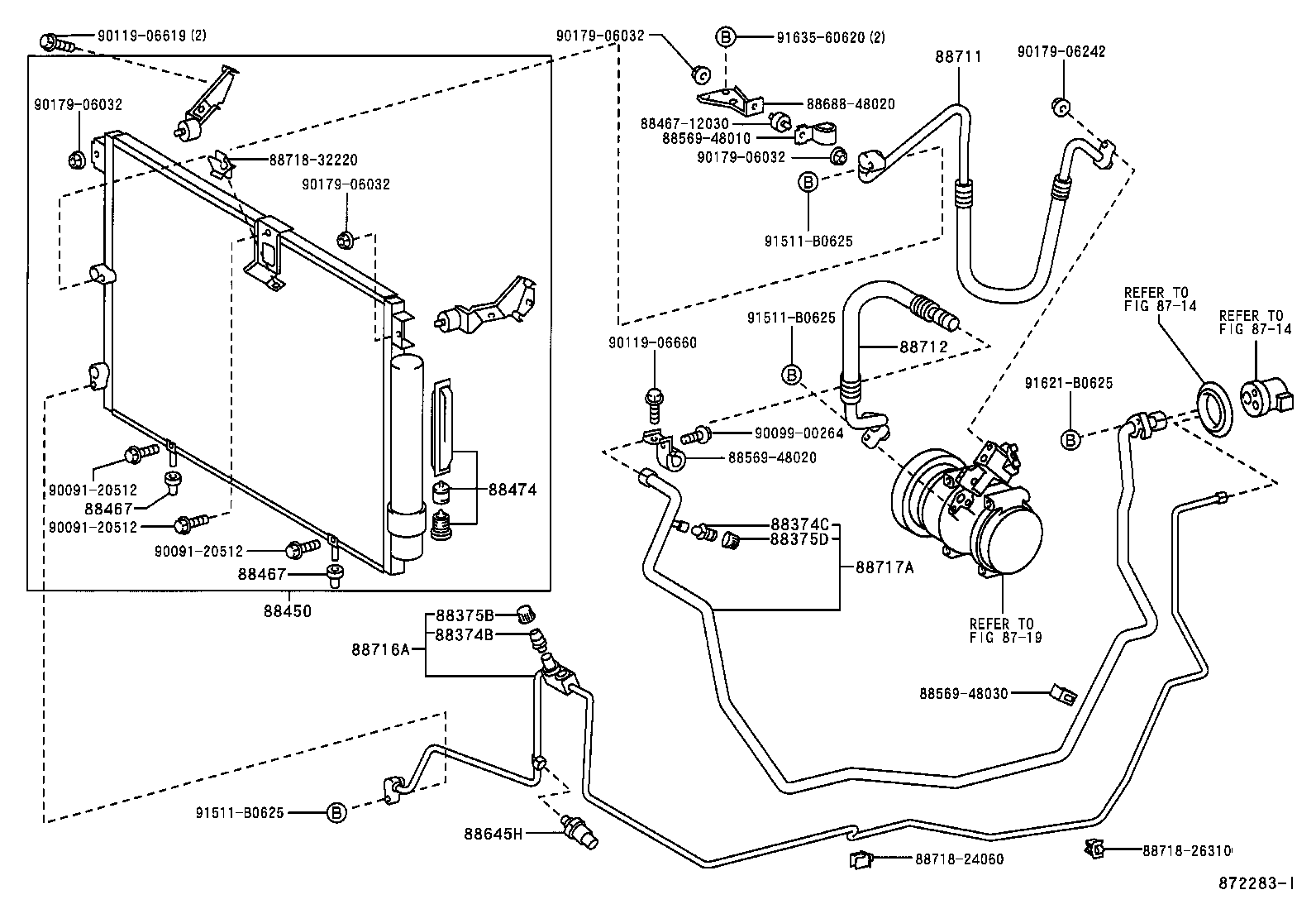  HARRIER |  HEATING AIR CONDITIONING COOLER PIPING