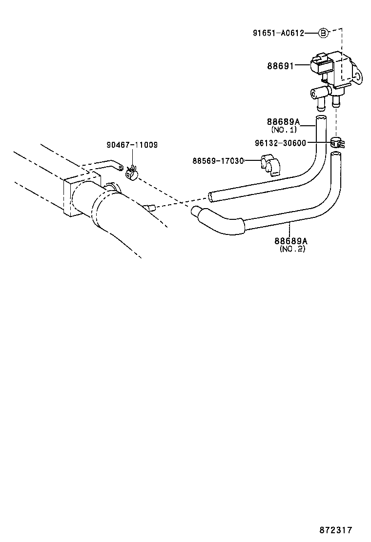  MR2 |  HEATING AIR CONDITIONING VACUUM PIPING