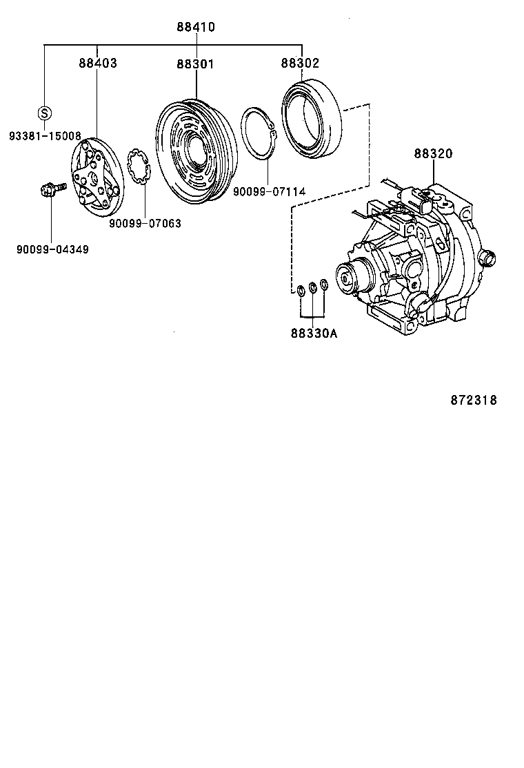  STARLET |  HEATING AIR CONDITIONING COMPRESSOR