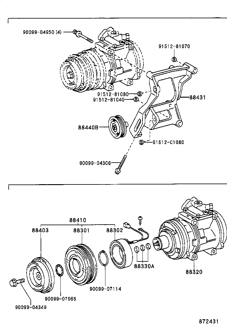  DYNA 200 TOYOACE G25 |  HEATING AIR CONDITIONING COMPRESSOR