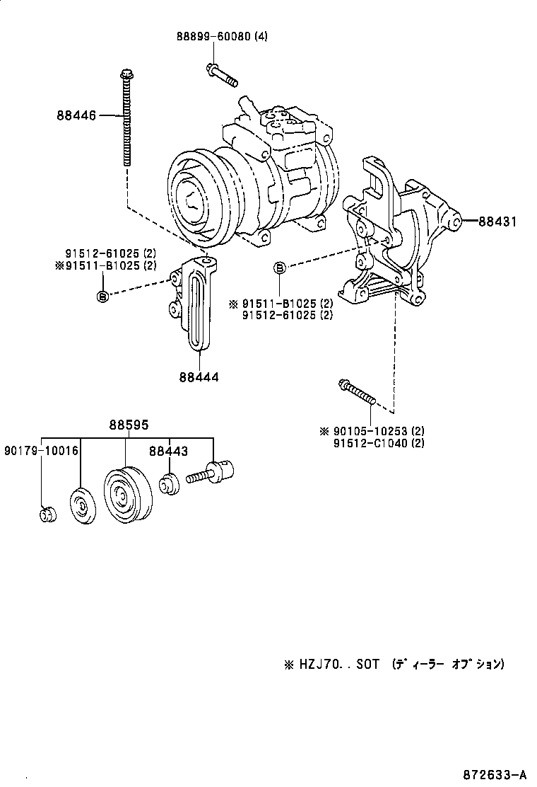  LAND CRUISER S T H T |  HEATING AIR CONDITIONING COMPRESSOR