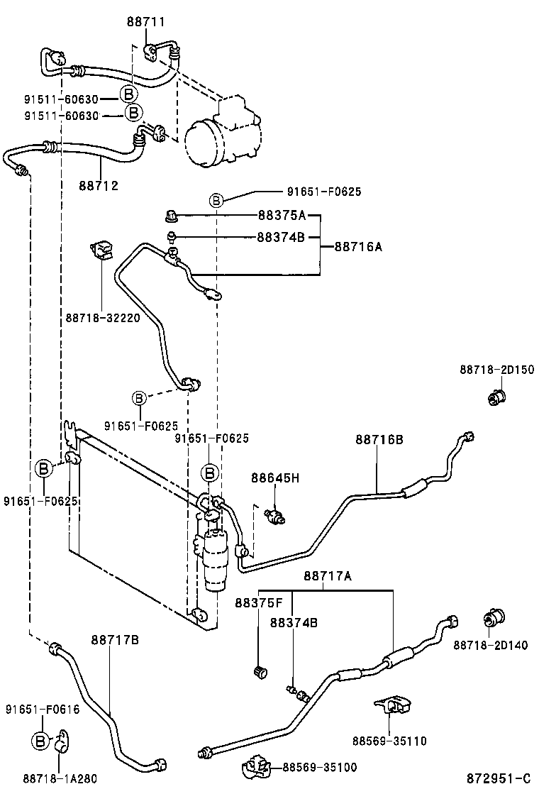  LAND CRUISER PRADO |  HEATING AIR CONDITIONING COOLER PIPING