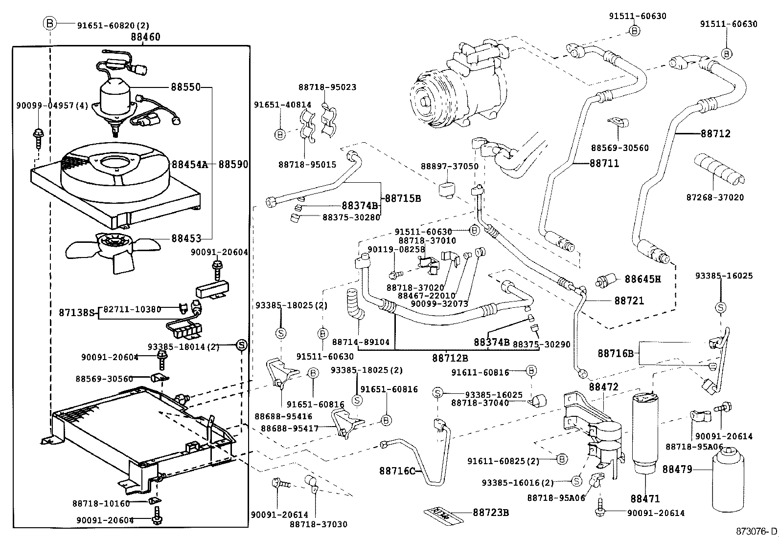  DYNA 200 TOYOACE G25 |  HEATING AIR CONDITIONING COOLER PIPING
