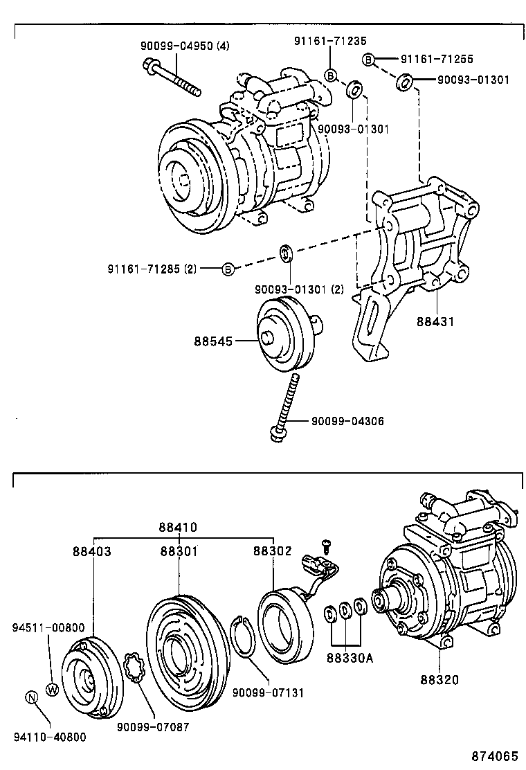  DYNA 200 TOYOACE G25 |  HEATING AIR CONDITIONING COMPRESSOR
