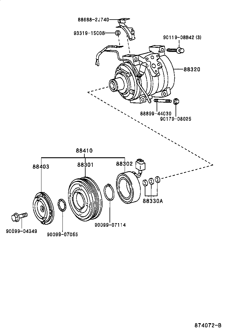  ESTIMA T L |  HEATING AIR CONDITIONING COMPRESSOR