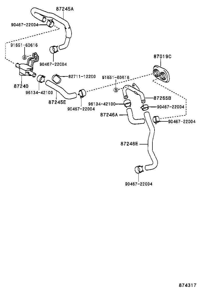  HILUX SURF |  HEATING AIR CONDITIONING WATER PIPING
