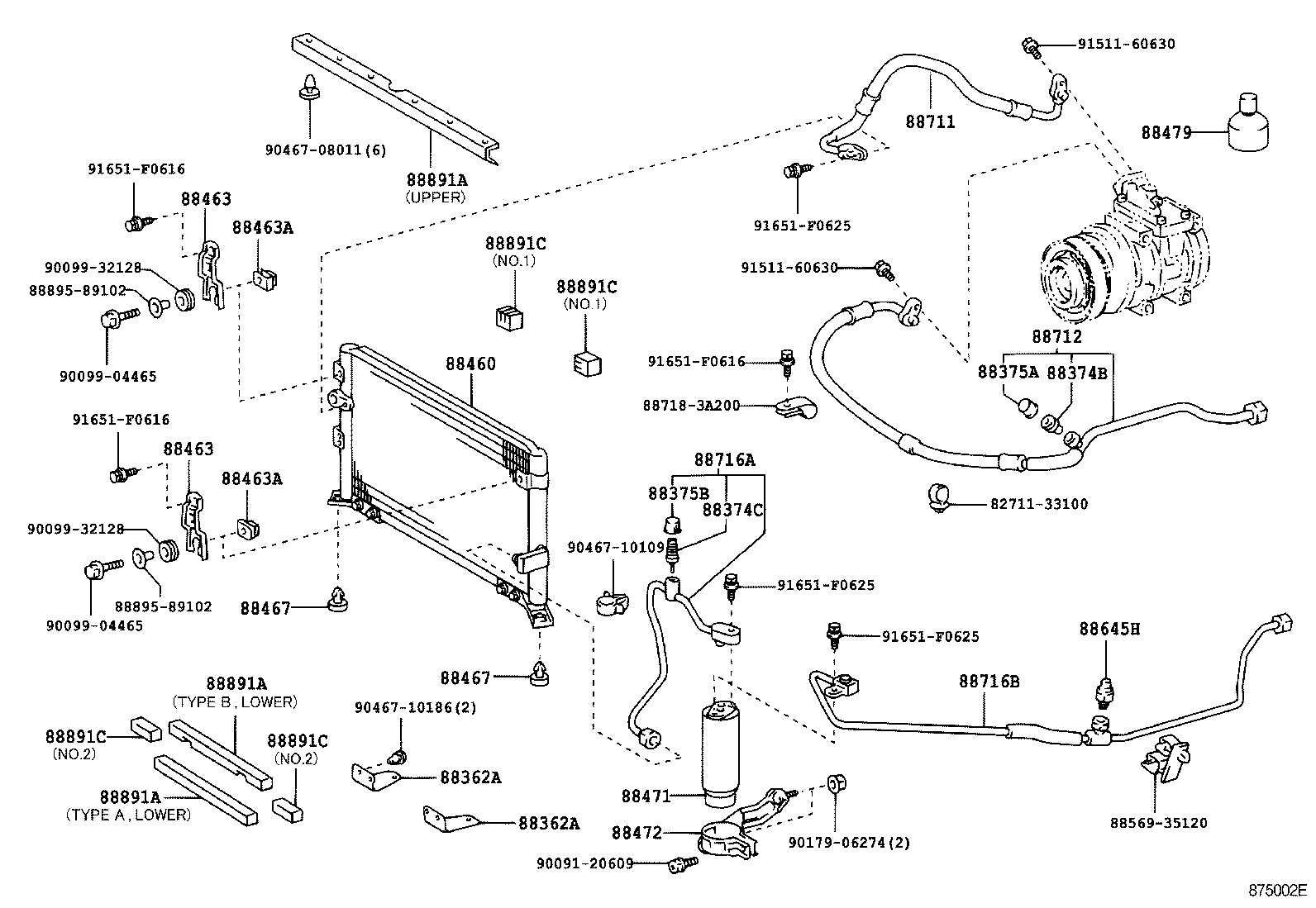  HILUX |  HEATING AIR CONDITIONING COOLER PIPING