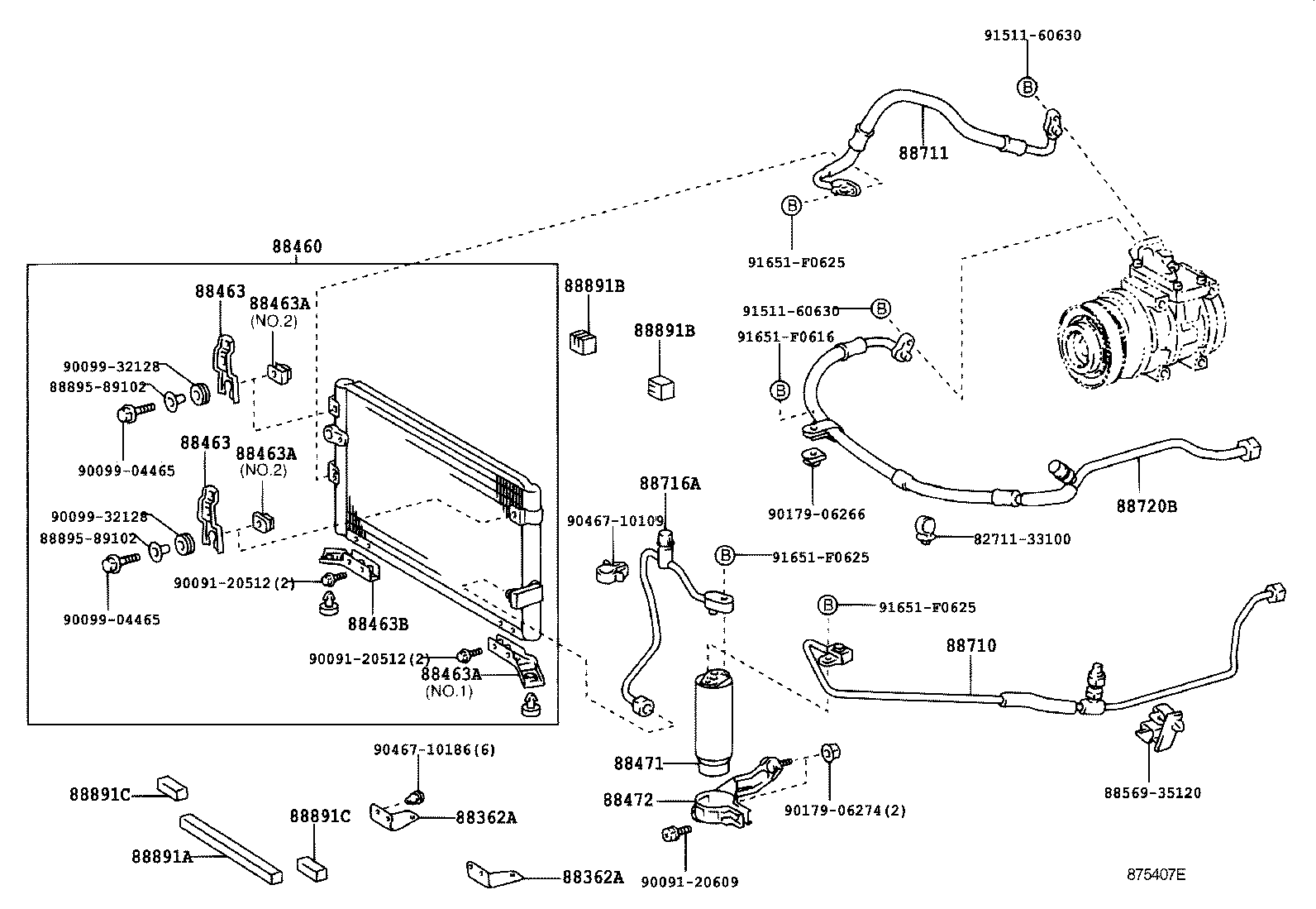  HILUX |  HEATING AIR CONDITIONING COOLER PIPING