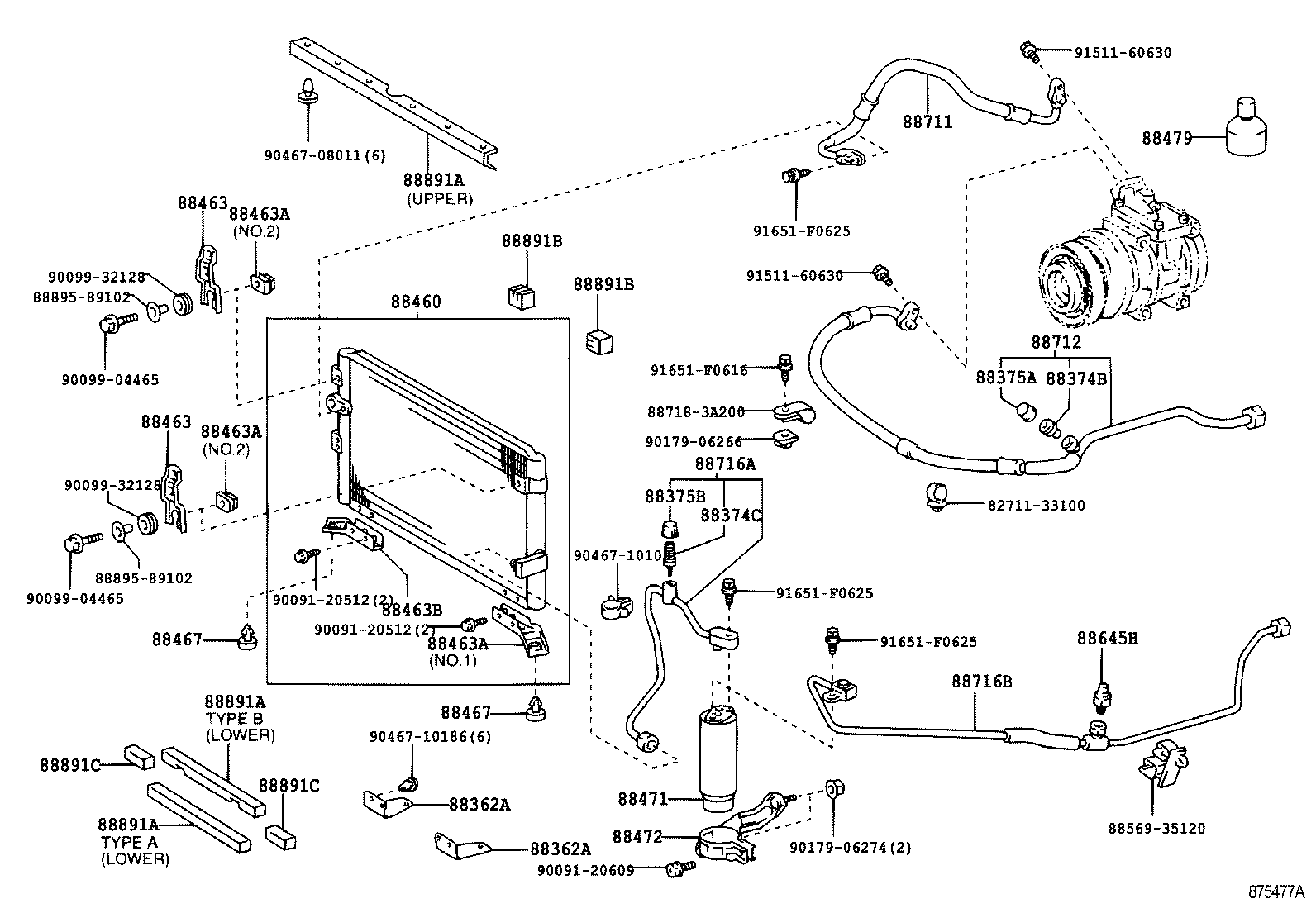  HILUX |  HEATING AIR CONDITIONING COOLER PIPING