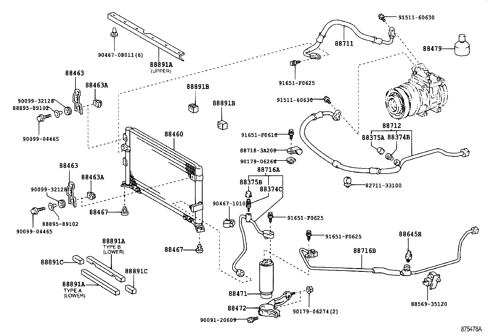  HILUX |  HEATING AIR CONDITIONING COOLER PIPING
