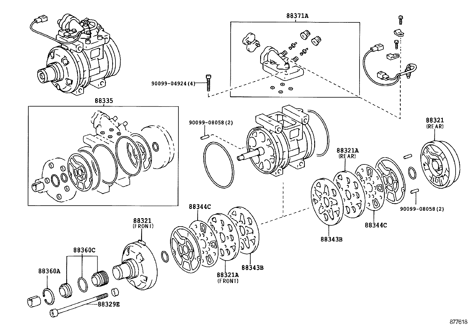 LAND CRUISER S T H T |  HEATING AIR CONDITIONING COMPRESSOR