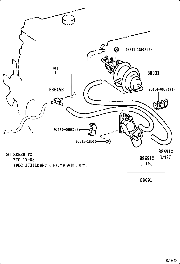  HIACE REGIUSACE |  HEATING AIR CONDITIONING VACUUM PIPING