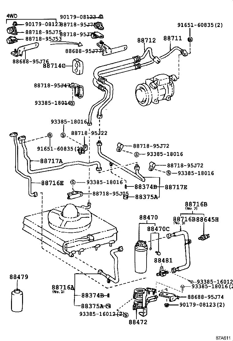  HIACE REGIUSACE |  HEATING AIR CONDITIONING COOLER PIPING