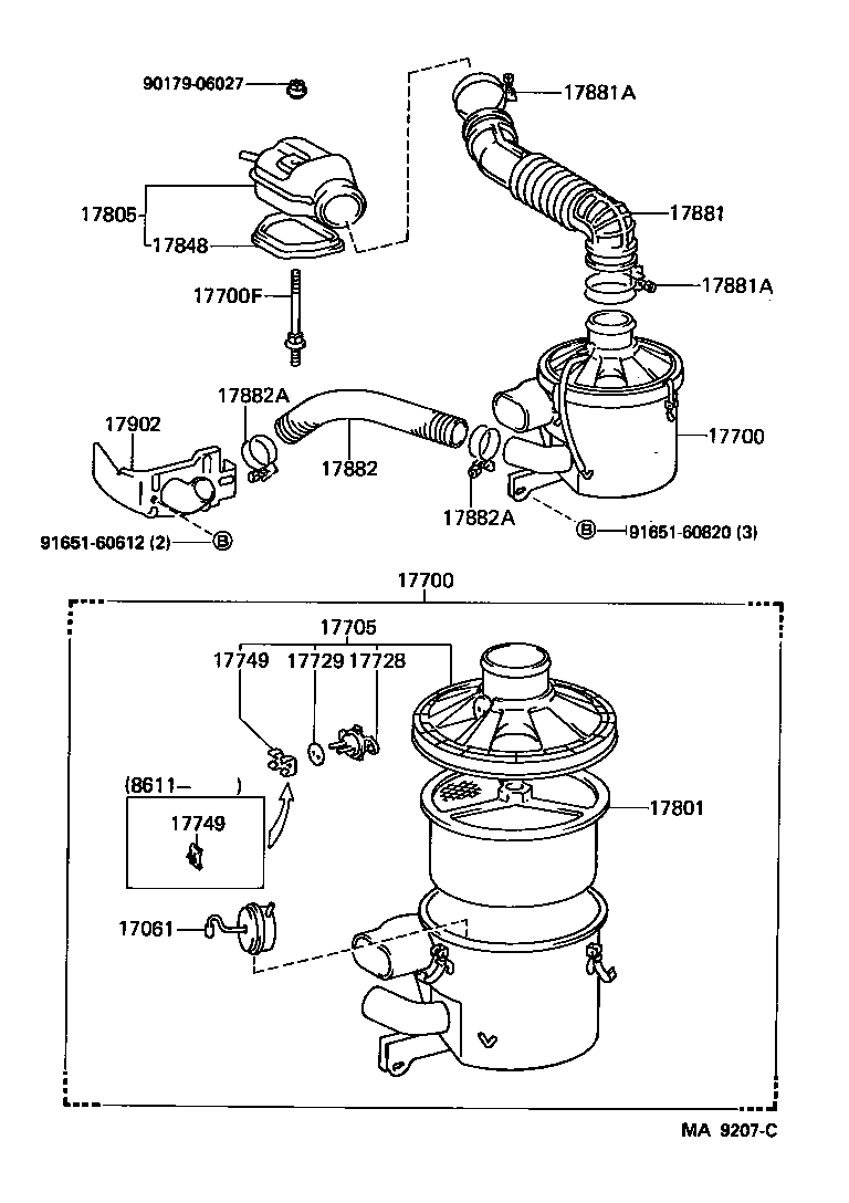  LITE TOWNACE TRUCK |  AIR CLEANER