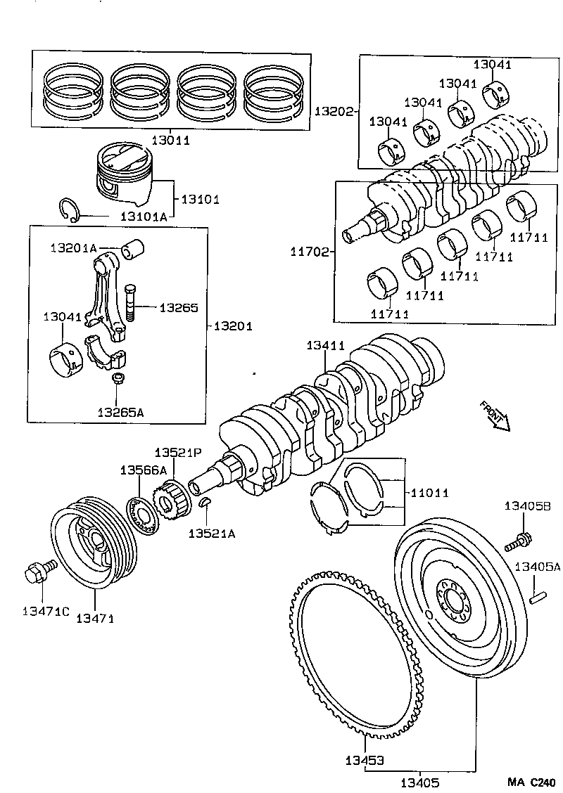  LVN CRE TRN MRN |  CRANKSHAFT PISTON