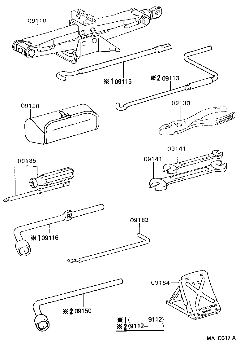  MR2 |  STANDARD TOOL