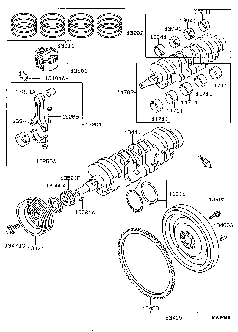  LVN CRE TRN MRN |  CRANKSHAFT PISTON