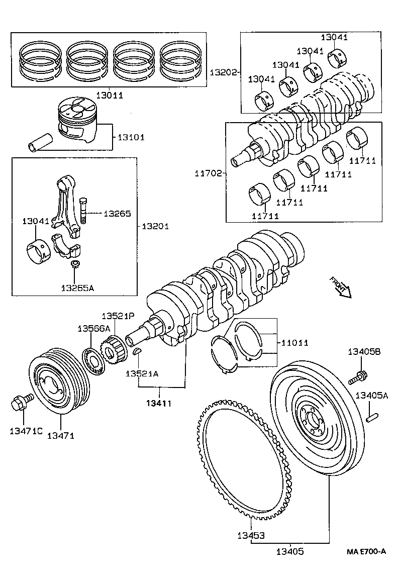  LVN CRE TRN MRN |  CRANKSHAFT PISTON